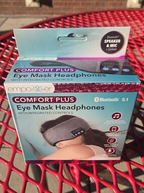 Comfort Plus Gray Eye Mask Headphones - Bluetooth 5.1